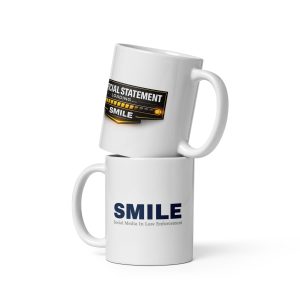 SMILE White glossy mug